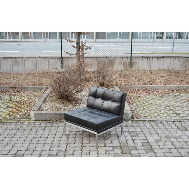 Metal Set of Leather Constanze Easy Lounge Chairs by Johannes Spalt for Wittmann, 1950s For Sale - Image 7 of 17