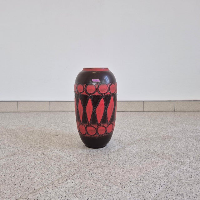 Mid-Century Ceramic Floor Vase from Scheurich, Germany, 1960s For Sale - Image 9 of 9