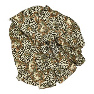 Chinese Leopard Toile Round Table Cover For Sale
