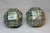 Boho Chic Pair of Abalone Mosaic Decor Orbs Geometric Squared Spheres For Sale - Image 3 of 11