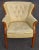Pair Mid 20th Century Mahogany and Tufted Vinyl Upholstered Wingback Chairs For Sale - Image 9 of 14