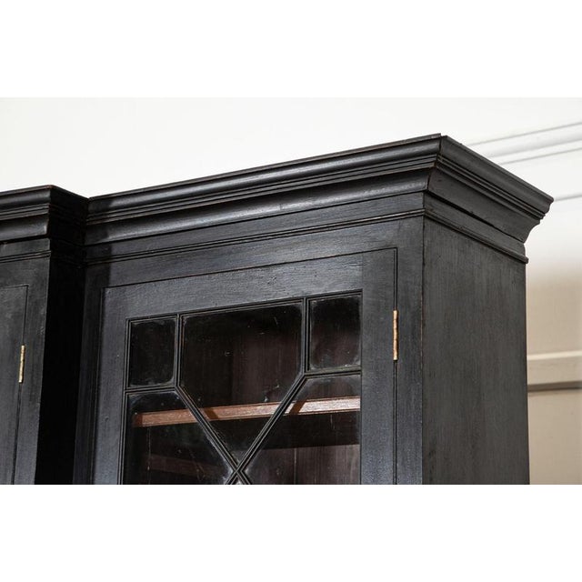 19th Century English Monumental Ebonised Mahogany Bookcase For Sale - Image 8 of 18