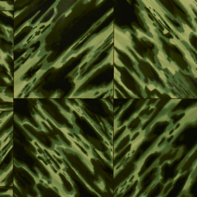 SAMPLE - Schumacher x Celerie Kemble Tortoise Shell Wallpaper In Amazon For Sale