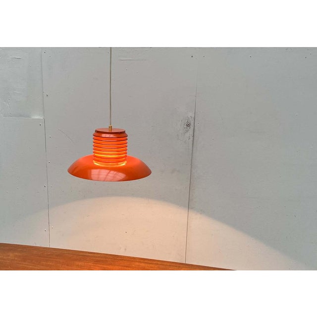 Mid-Century Modern German Space Age Orange Pendant Lamp, 1960s For Sale - Image 9 of 18