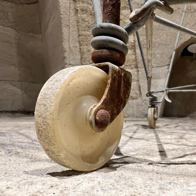For your consideration, an antique wire basket laundry on castors wheeled plus collapsible. Dimensions: 29.5" H x 22.25"...