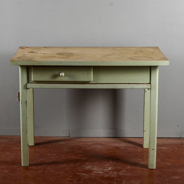 Vintage Wooden Kitchen Table For Sale - Image 10 of 18