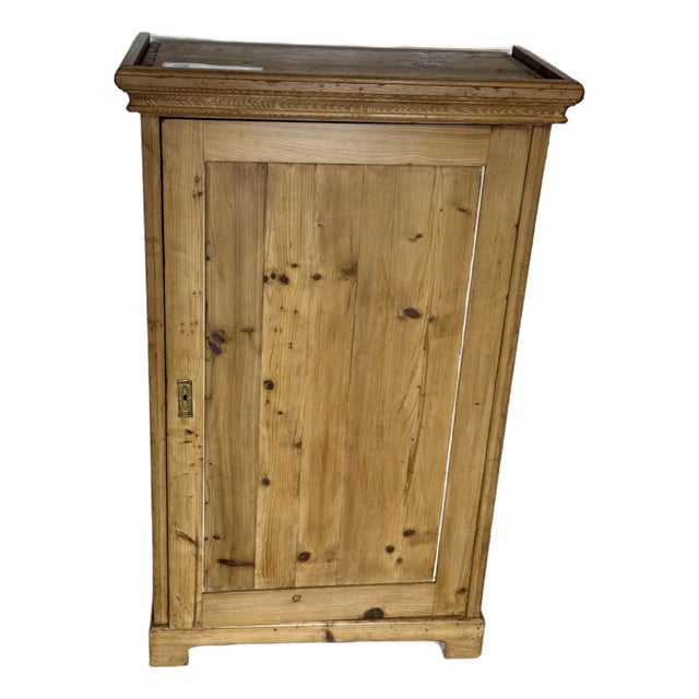 Antique Pine Cupboard With Key From England For Sale