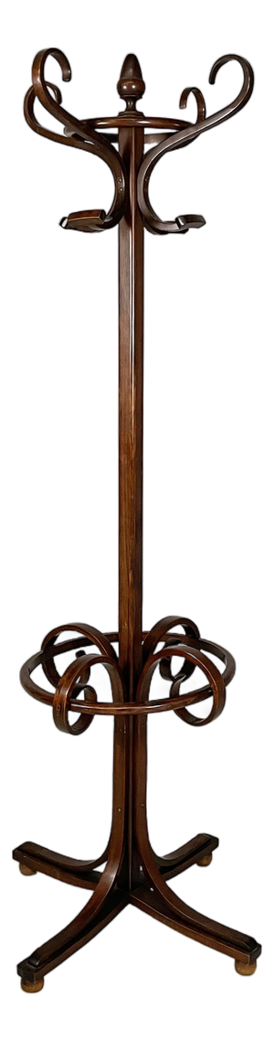 Austrian Floor Coat Rack in Wood, 1940s