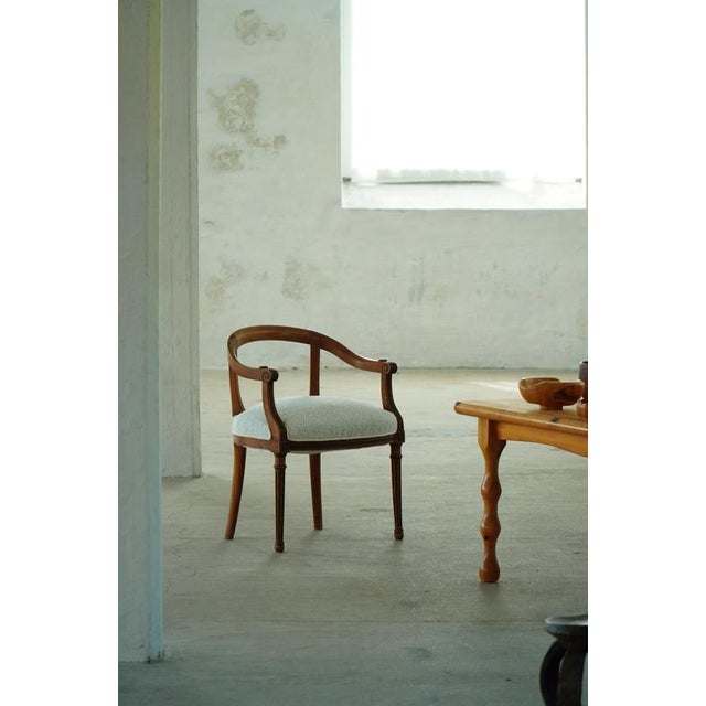 Early 20th Century Danish Art Nouveau Armchairs in Elm & Bouclé, 1920s, Set of 2 For Sale - Image 13 of 18