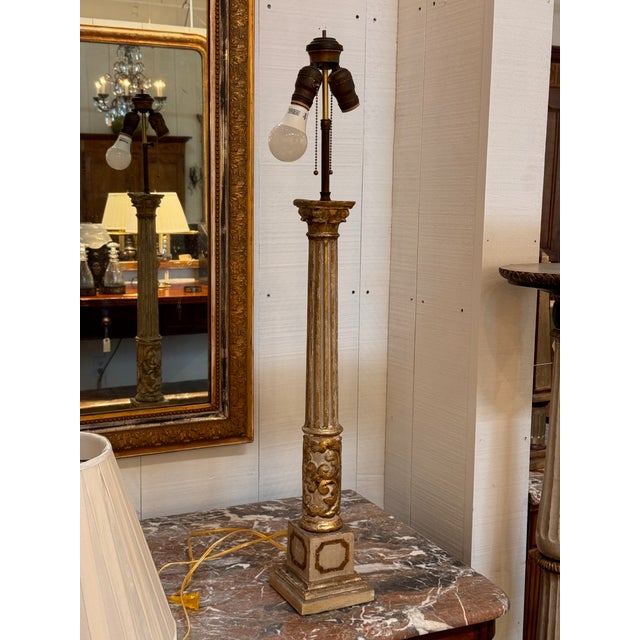 19th Century Italian Altar Stick Lamps - a Pair For Sale - Image 9 of 10