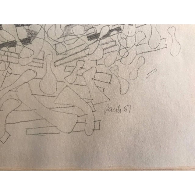 1980s Fritz Rauh Drawing, Dated 1981 For Sale - Image 5 of 6