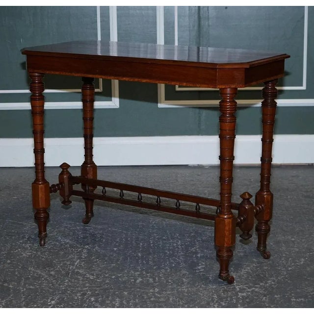Victorian Carved Walnut Whatnot Console Table, 1920s For Sale - Image 4 of 18