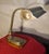 Gold Art Deco Adjustable Notary Desk Lamp in Brass and Varnished Wooden Base, 1920 For Sale - Image 8 of 8
