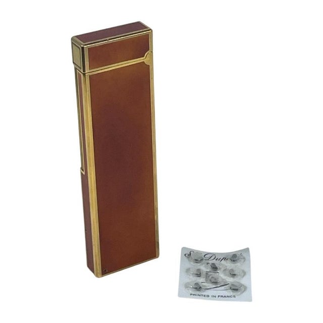 Red Vintage Chinese Lacquer Table Lighter from S.T. Dupont For Sale - Image 8 of 8