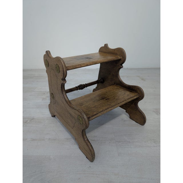 Vintage Wooden Step Stool, 1962 For Sale - Image 3 of 14