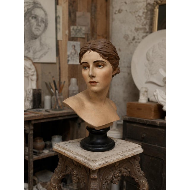 Plaster Bust of a Woman For Sale - Image 5 of 15