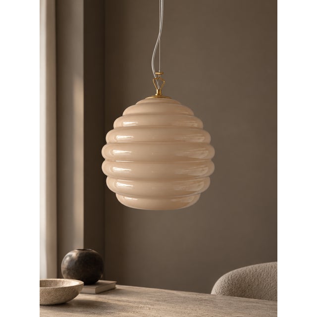 Dune 27 Murano Jacketed Glass Chandelier in Sand-Taupe Color, 2010s For Sale - Image 13 of 18