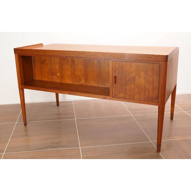 Scandinavian Modern Teak Writing Desk by H. Brockmann Petersen for Poul M. Jessen, 1960s For Sale - Image 10 of 12