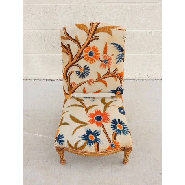 Louis XVI Child's Chair in Crewelwork Upholstery For Sale - Image 10 of 13