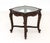 Wood Louis XV Style Glass Top Side Table, Ca. 1900 For Sale - Image 7 of 7