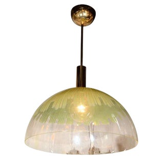Venini Large Glass Dome Pendant Light by Ludovico Diaz De Santillana For Sale