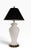 Late 20th Century Decorative White Ceramic Raised Foliate Design Table Lamp For Sale - Image 18 of 18