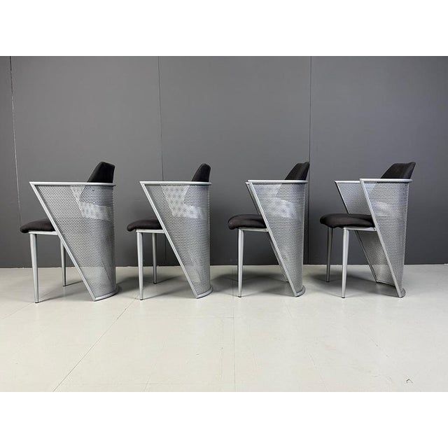Postmodern Metal Dining Chairs, 1980s, Set of 4 For Sale - Image 9 of 13