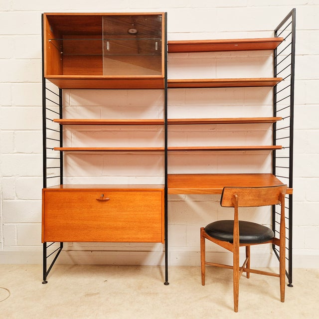 Vintage Two Bay Danish Wall Unit by Robert Heal for Heals Staples Ladderax, 1960s For Sale - Image 15 of 15
