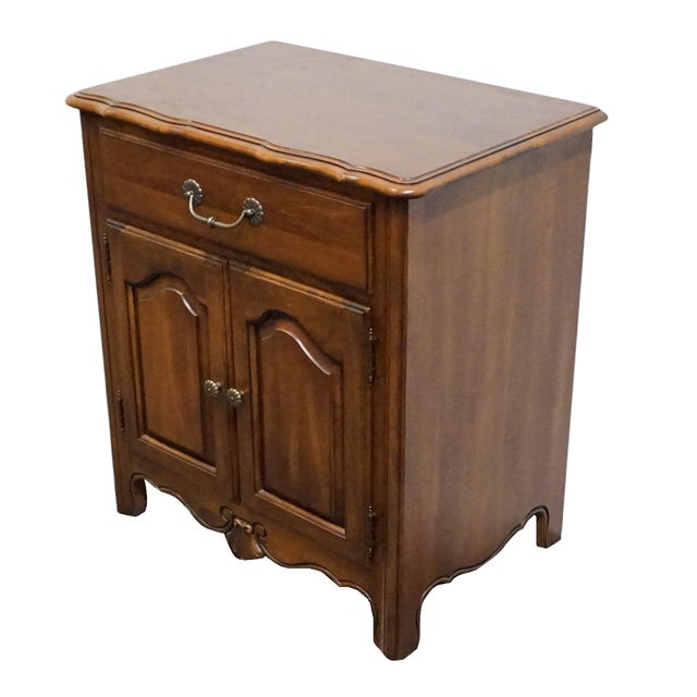 Ethan Allen Ethan Allen Country French Collection 26" Cabinet Nightstand 26-5226 - 216 Bordeaux Finish For Sale - Image 4 of 15