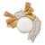 14k Two-Tone Gold, Diamond, and Pearl Bow-Form Cocktail Ring For Sale