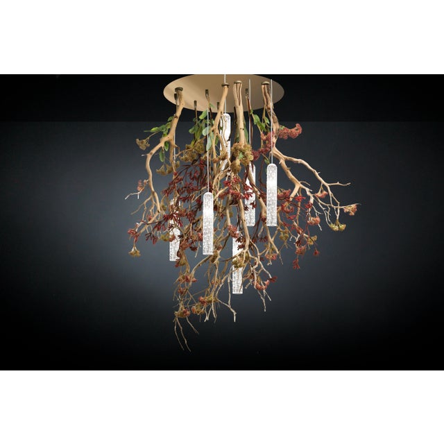 Manzanite Flower Power Chandelier with Murano Glass Beads from VGnewtrend For Sale - Image 8 of 8