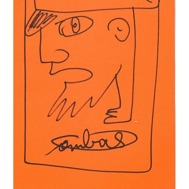 Robert Combas, Profile, Ink on Paper, 2005 For Sale