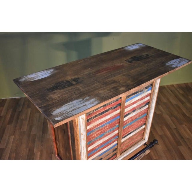 American Crafters and Weavers La Boca Bar With Wine Storage - 48" For Sale - Image 3 of 6