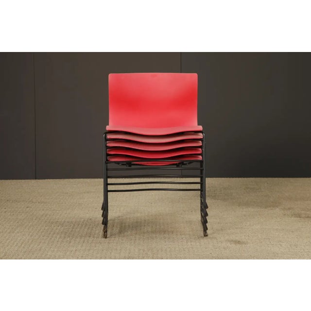 Red Massimo Vignelli for Knoll Intl 'Handkerchief' Set W Unique Provenance, Signed For Sale - Image 8 of 18