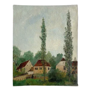 1930 Pierre Farge the Farm Oil on Canvas