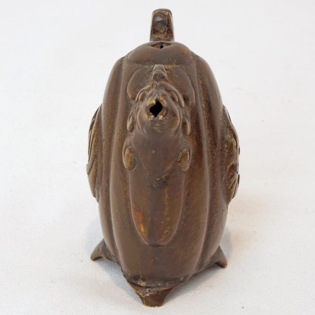 Japanese Gilt Bronze Water Dropper (Suiteki) Meiji Period For Sale - Image 4 of 9
