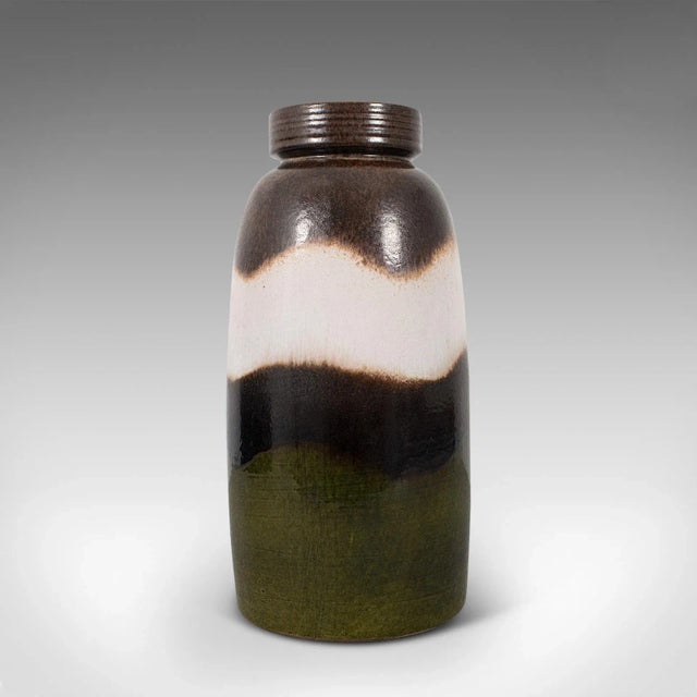 Mid 20th Century 1950s German Ceramic Earth Tone Vase For Sale - Image 5 of 13