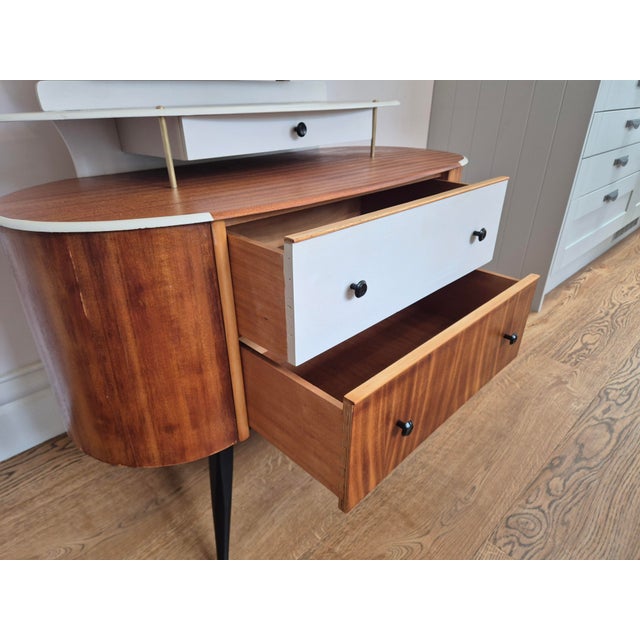 Mid-Century Dressing Table Mirror by Harris Lebus Link, 1950s For Sale - Image 12 of 14