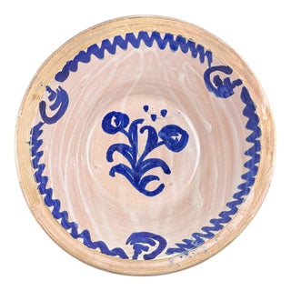 antique Granada Blue Majolica Bowl, 1800s For Sale