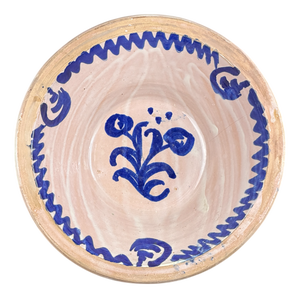 antique Granada Blue Majolica Bowl, 1800s