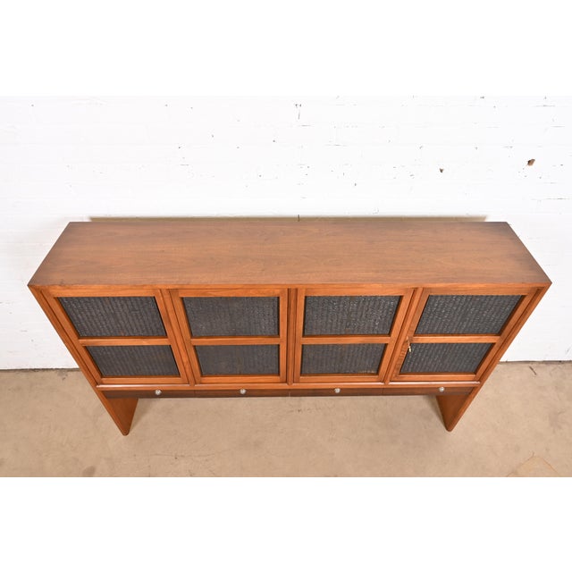 Brown Edward Wormley for Dunbar Walnut and Rosewood Cabinet With Chinese Printing Blocks, 1950s For Sale - Image 8 of 12