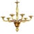 Handcrafted Contemporary Amber Murano Glass Linear Rigadin Chandelier For Sale