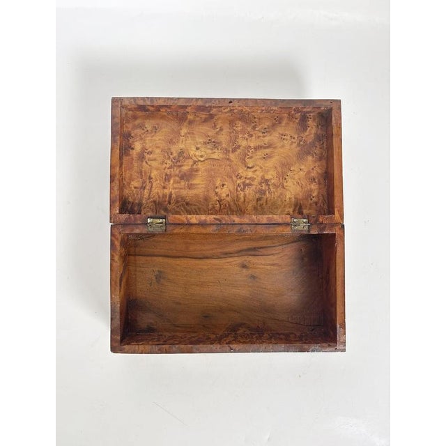 Wood Wooden Box with Marquetry Decoration, France, 1970s For Sale - Image 7 of 13