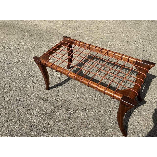Mid Century Solid Walnut Klismos Bench For Sale In San Diego - Image 6 of 6