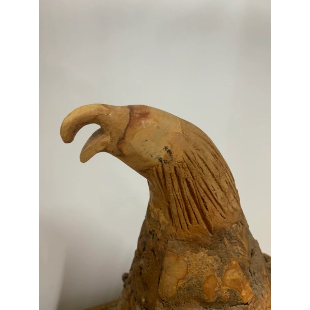 Vintage Folk Art Gourd Falcon Sculpture For Sale - Image 4 of 8