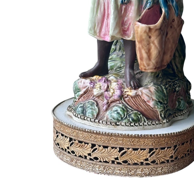 Antique Continental Majolica Blackamoor Vase For Sale - Image 10 of 11