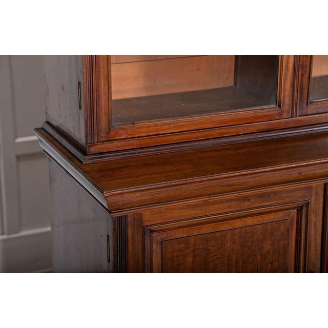 Antique English Triple Glazed Bookcase in Mahogany, 1870 For Sale - Image 11 of 18