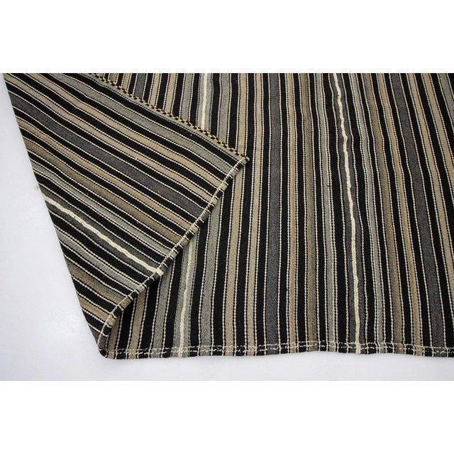 Mid 20th Century 1960s Vintage Striped Turkish Kilim Rug- 6′ × 8′3″ For Sale - Image 5 of 7