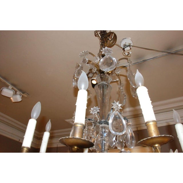 Late 18th Century Period French Eight-Light Bronze and Crystal Chandelier For Sale - Image 5 of 9