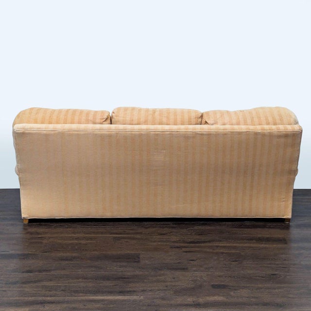 2010s Crate & Barrel Essex 3-Seat Beige Striped Sofa With Cushions For Sale - Image 5 of 8